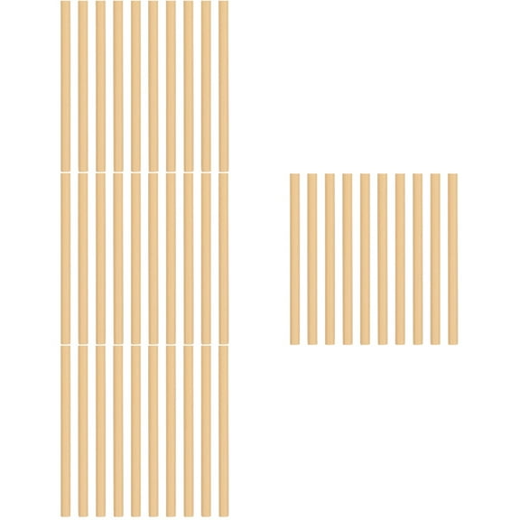OUNONA 40 pcs Bamboo Drinking Straws Decorative Straws Party Cake Decoration Party Supplies
