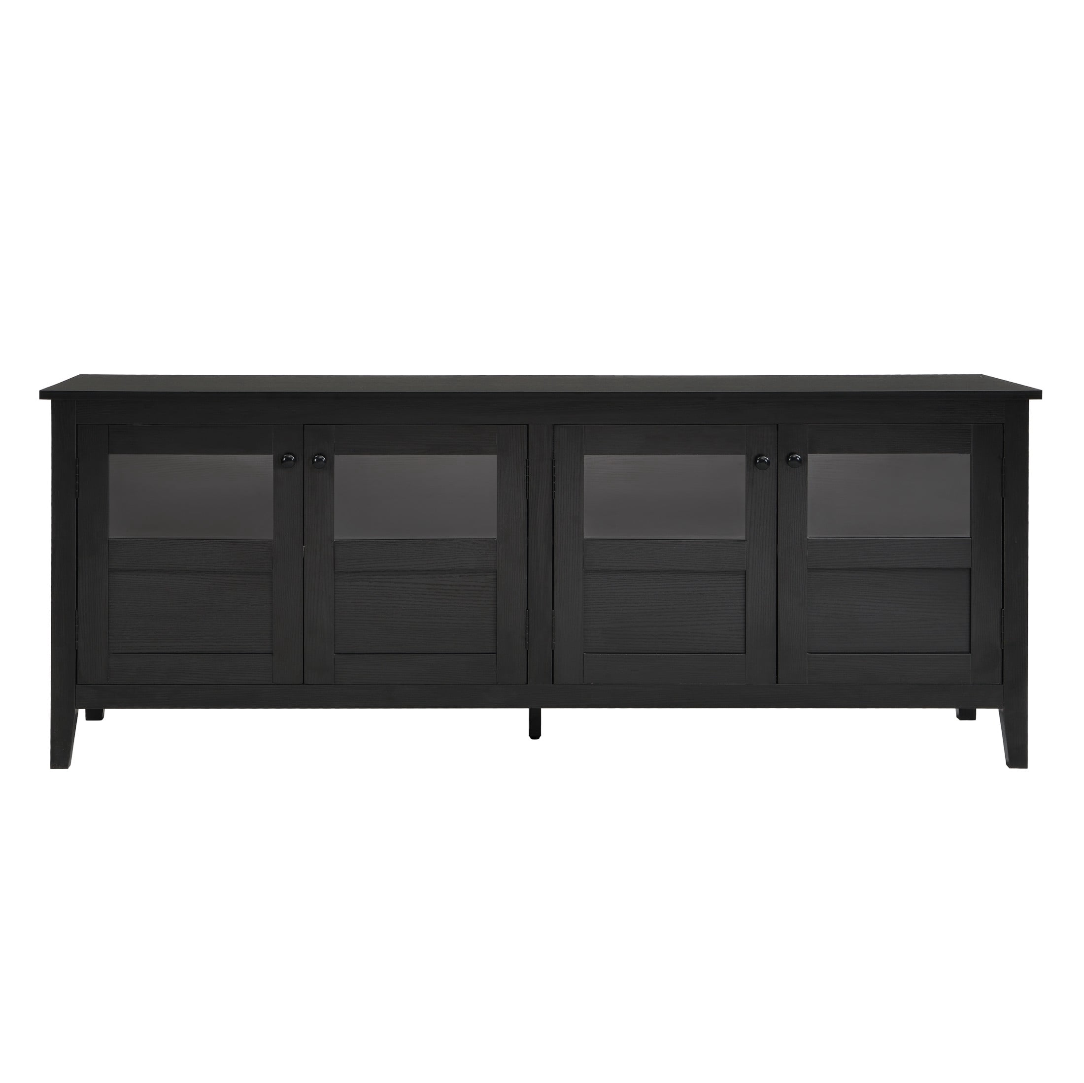 Christopher Knight Home Modern Sideboard Cabinet, Media Console with Acrylic Panel Doors, Matte Black