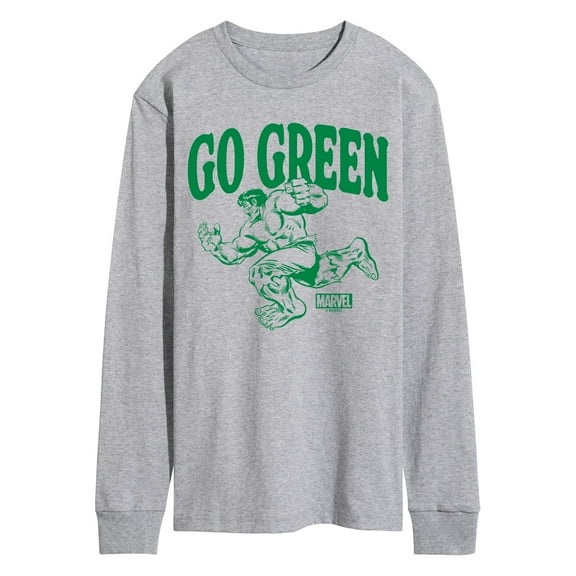 Marvel Hulk - Go Green - Men's Long Sleeve Graphic T-Shirt