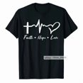 thumbnail image 1 of Faith Hope Love T-Shirt Trust In God Jesus Inspirational Religious Christian Tee S-5XL, 1 of 4