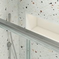 thumbnail image 4 of MAYEERTY 56-60"W x 70"H Double Sliding Shower Bypass Door, Tempered Glass & Stainless Steel Handle, Polished Silver, 4 of 17
