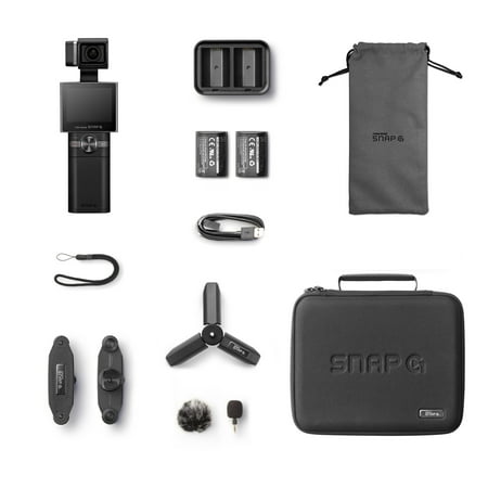 UPC: 0888622017954 | Thinkware SNAP-G Creator Prime Package Handheld 3-Axis Video Gimbal Stabilizer 4K Camera Vlog Influencer 60FPS 133.9° Wide Angle 2  LCD Touchscreen Live Stream Replaceable Battery AI Track Face ID