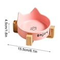 thumbnail image 4 of Tuvgenk Ceramic Dog & Cat Bowl Elevated Pet Food Water Bowl Non-Skid No Spill Pink Raised Cat Dish Pet Feeder for Small Dog, 4 of 5