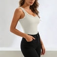 thumbnail image 6 of BUIGTTKLOP Women's Lace Camisole Tops Square Neck Ribbed Tank Top Adjustable Wide Straps Sleeveless Summer Cami Shirt, 6 of 6