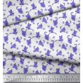 thumbnail image 2 of Soimoi Velvet Fabric Wool & Cat Animal Print Sewing Fabric Yard 58 Inch Wide, 2 of 3