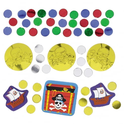 Pirate's Treasure Map Caribbean Kids Birthday Party Decoration Confetti 3-Pack