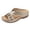 Gold, variant on shoper Women's Summer Leather Floral Hollow Out Slide Sandals Outdoor Beach Slippers