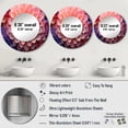 thumbnail image 4 of Designart "Endless Beauty In Pink Dahlias" Dahlia Rund Mirror For Wall Decor - Large Purple Round Print Mirror - Round Traditional Mirror - Wall Mounted Round Large Mirror - 29" x 29", 4 of 6
