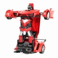 thumbnail image 4 of Voiture Robot Transformable Télécommandée 24 cm pour Enfants de 4 à 6 Ans : Modèle Rouge à une Touche avec Construction en Plastique Durable, Télécommande à Poignée Facile et 1 Batterie au Lithium – Améliore la Coordination et le Jeu Parent-Enfant, 4 of 6