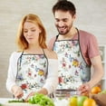 thumbnail image 5 of Pioneer Flower Floral Print Pattern Apron-Garden Aprons for Women with Pockets-Cotton Linen Waterproof Kitchen Cooking Gardening Aprons Adjustable for Kitchen,Cooking,BBQ and Salon 33x27 Inch, 5 of 7