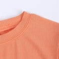thumbnail image 2 of WIBACKER 1-8Y Ribbed Cotton Pajamas for Little Girls 2 Piece Short Sleeve Sleepwear Set, 2 of 11