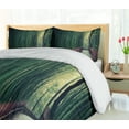 thumbnail image 5 of Ambesonne Travel Duvet Cover Sets, Exotic Jungle Scene in Japan, 2-Queen, Hunter Green and Umber, 5 of 7