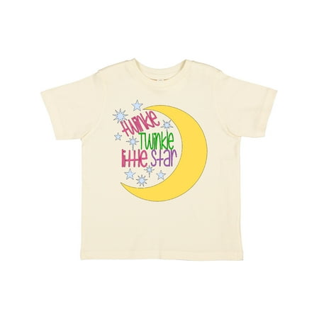

Inktastic Twinkle Twinkle Little Star with Yellow Moon Boys or Girls Toddler T-Shirt