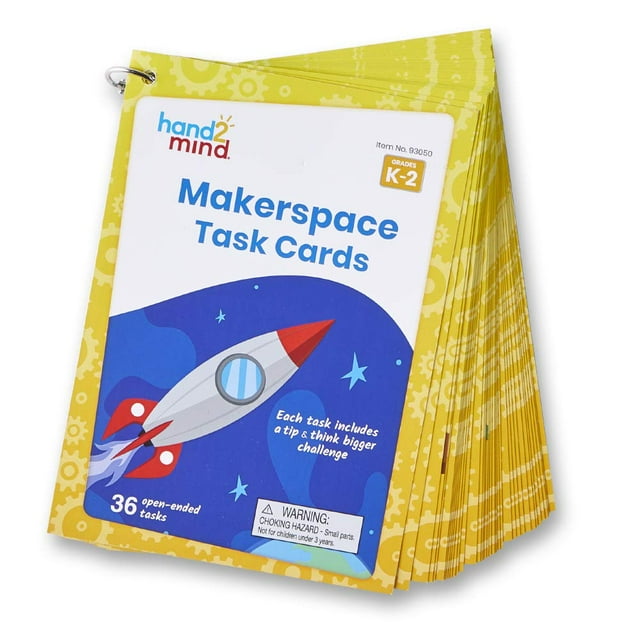 Tarjetas de aprendizaje STEM hand2mind Makerspace Task Kids Grade K-2