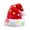 Red, variant on Soft Christmas Cap With Multicolor LED Lights Battery Operated Festive Holiday Party Accessory