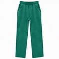 thumbnail image 4 of TOWED22 Girls Sweatpants Teen Girls Baggy Wide Leg Pants Drawstring Joggers Athletic Trousers with Pockets(Dark Green,11-12 Y), 4 of 4