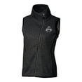 thumbnail image 2 of Women's Cutter & Buck Heather Charcoal Utah State Aggies Mainsail Sweater-Knit Full-Zip Vest, 2 of 3