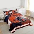 thumbnail image 3 of Erosebridal American Football Comforter Sets Twin Size, Soccer Sports Comforters & Duvets, Navy Orange, Chicago, REversible 2 Pieces, Lightweight, 3 of 7