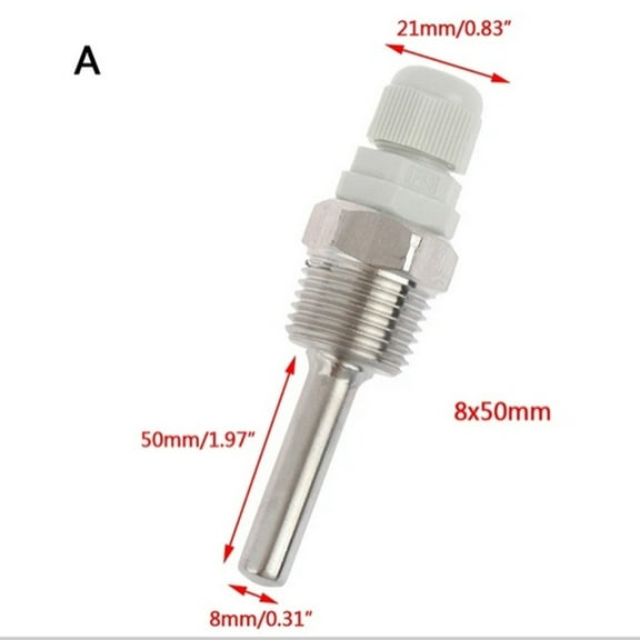 1Pc Sensor Housing 4-Way Stainless Steel Thermowell 1/2"Npt Threads Probe For Water Tank Protective Shell Solar Energy