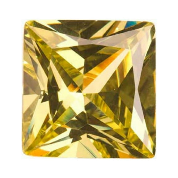 18mm Square Peridot CZ - Pack of 1