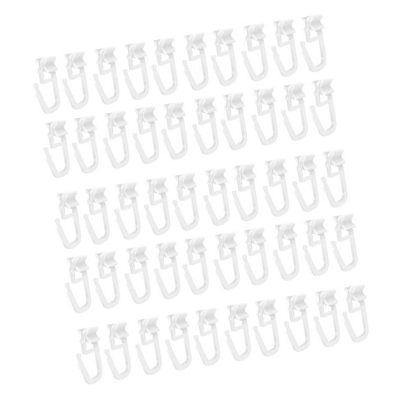 Pack Of 50 Curtain Track Roller with Lockable Hook For Smooth Gliding And Easy Installation For Home Or Office