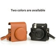 thumbnail image 3 of Protective PU Leather Camera Case for Fujifilm Instax Mini 99 - Brown, with Adjustable Shoulder Strap, Magnetic Button Closure, Removable Cover, Water-Resistant & Lightweight Design (12×13×6.5cm,, 3 of 6