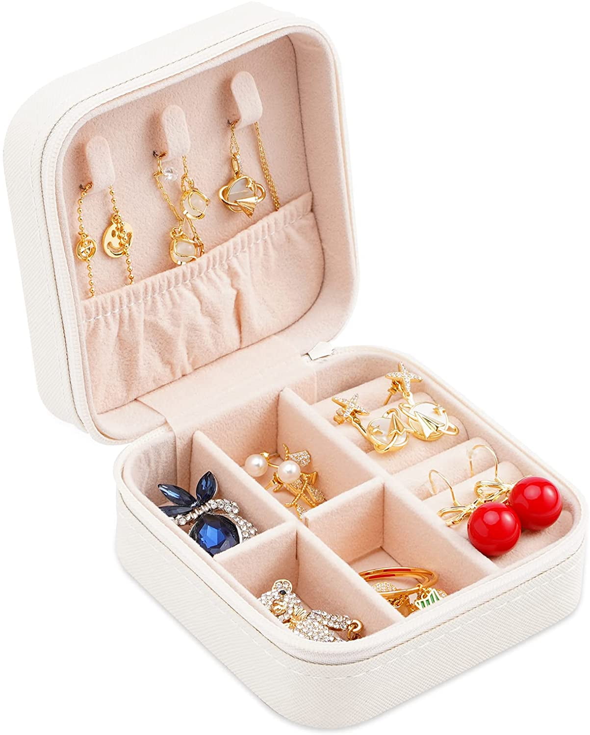 KCY Jewelry Box for Women Girls,Small Travel Organizer Case,PU