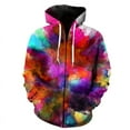 thumbnail image 1 of Sudadera con capucha y cremallera 3D para hombre y mujer, estilo informal, estilo Harajuku, de gran tamaño, 1 of 6