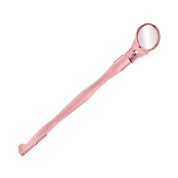The Flip Mirror, Dual-Position Autoclavable Dental Mirror with Fracture Checker and mm Ruler, Pink-3pack