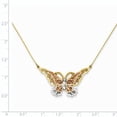 thumbnail image 2 of 14k Yellow Rose Gold Butterfly Necklace Pendant Charm Insect Arachnid, 2 of 6