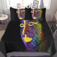 thumbnail image 1 of HAHDAXIA Colorful Mask Bedding Solid Comforter Set for All Seasons 3 Pieces(1 Comforter+2 Pillowcases) Soft Microfiber Bedding Set Full(79"x90"), 1 of 7