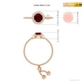 thumbnail image 4 of ANGARA Natural Round Ruby Bolo Ring with Diamond Halo in 14K Rose Gold for Women (Size-5mm) | July Birthstone, Birthday, Anniversary, Jewelry Gift for Women | Natural Ruby Ring, 4 of 8