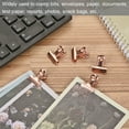thumbnail image 5 of Uxcell Metal Hinge Clip Clamp Small Binder Clips  Rose Gold 0.94x0.86x0.63 inch 30 Pack, 5 of 5