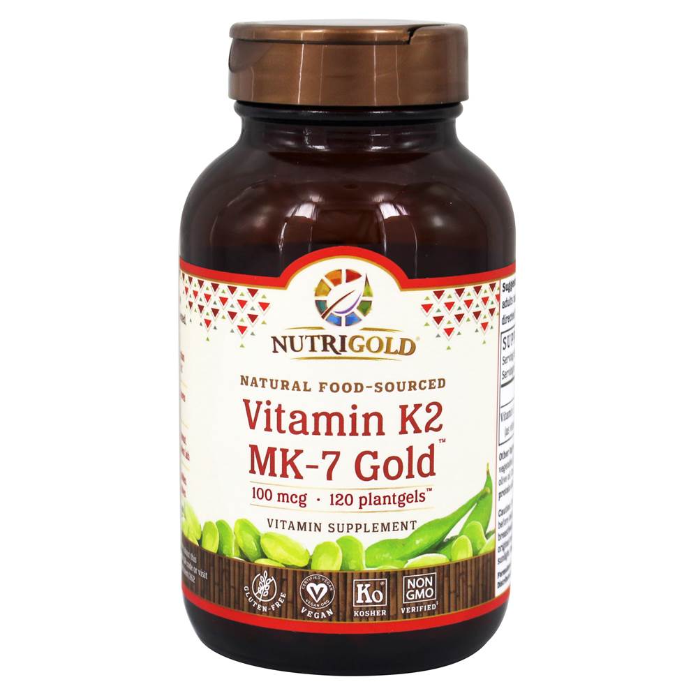 Nutrigold Vitamin K2 MK7 Gold 100 mcg. 120 Plantgels