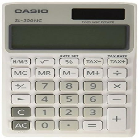 Casio SL-300NC-WE Basic Calculator Large Display Tax Calc.