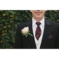 thumbnail image 3 of HISDERN Men Floral Ties Woven Classic 3.4" Necktie Set Formal tie Pocket Square for Wedding with Handkerchief Gift Box, 3 of 8