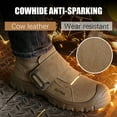thumbnail image 2 of LAoutun Welding Boots for Men Brown Work Boots for Men Steel Toe Boots Industrial Construction Shoes, 2 of 6