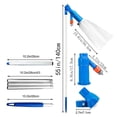 thumbnail image 1 of Yulucky Salvage Net Portable Swimming Pool Vacuum Cleaner with Leaf Rake Skimmer Mesh Frame Net and 5 Assembly Rods Blue Home & Garden|Plastic,A, 1 of 8