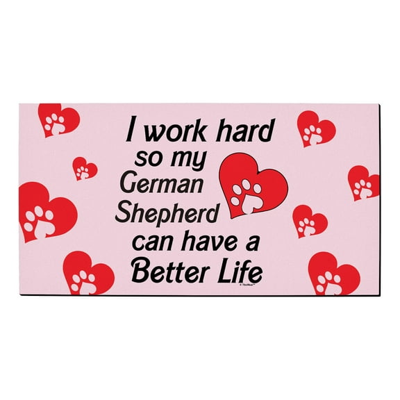 ThisWear Dog Themed Gifts for Women I Work Hard So My German Shepherd Can Have A Better Life Heart Low Profile Doormat Heart