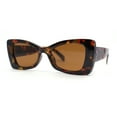 thumbnail image 2 of Womens Narrow Butterfly Mod Fashion Sunglasses Tortoise - Brown, 2 of 4
