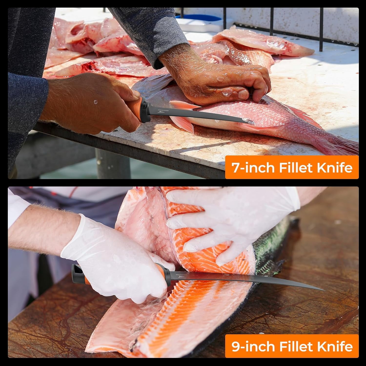 KastKing Paradox Fillet Knife Set, 7" & 9", G4116 Stainless Steel