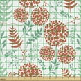 thumbnail image 2 of Botanical Fabric by the Yard, Floral Scene of Botany Items Leaves Blossoms Spring Flourishes, Decorative Upholstery Fabric for Sofas and Home Accents, Dark Salmon Green by Ambesonne, 2 of 5