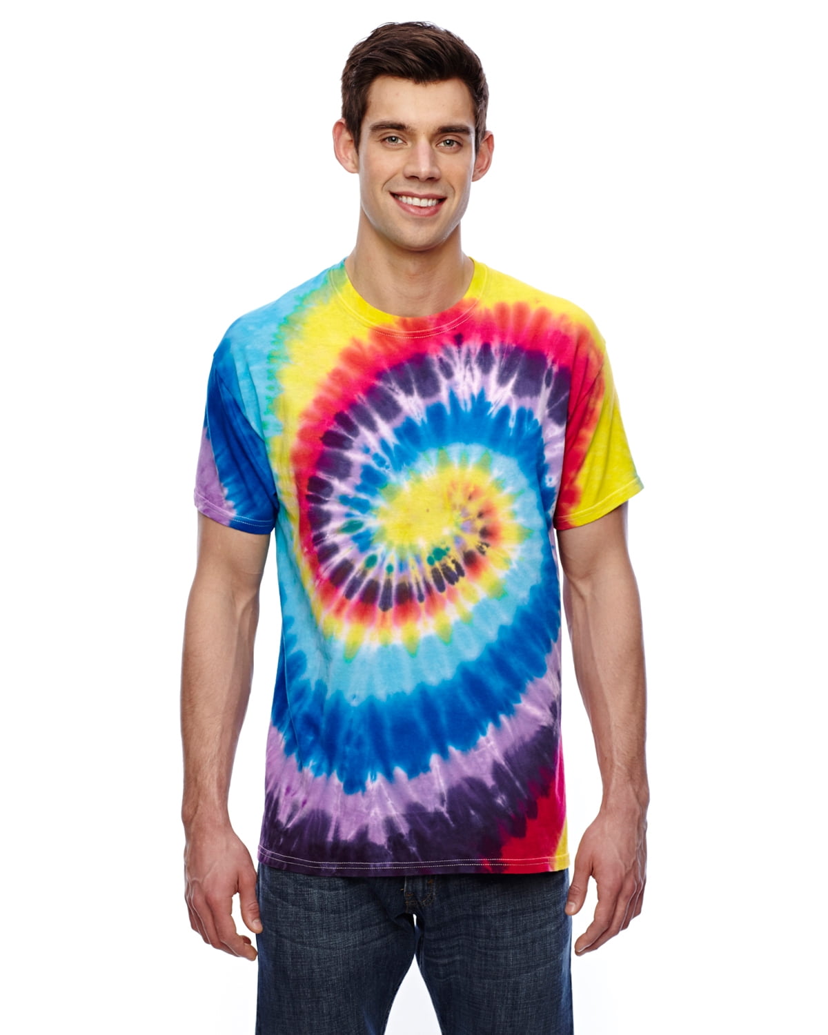 TieDye Men's Shoulder Taping TieDyed Jersey TShirt, Style CD100
