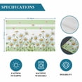 thumbnail image 6 of Spring Daisy Placemats Set of 12, Watercolor Flowers Floral Green Stripes Placemats for Dining Table, Place Mats for Kitchen Tabletop, Waterproof Wipeable Dining Table Mats Set, 6 of 9