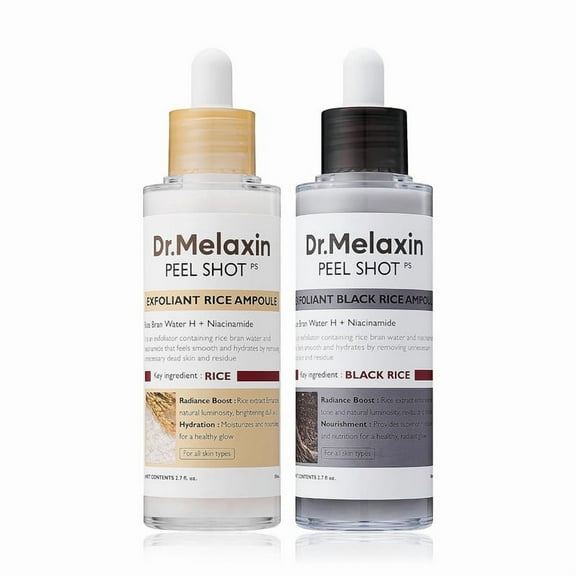 White Black Rice Scrub Peel Shot Ampoule Duo