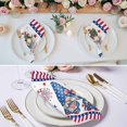 thumbnail image 3 of 4th of July Cloth Napkins, Red Blue Gnomes Independence Day Stars Striped Washable and Reusable Dinner Napkins Set of 4, Table Napkin for Kitchen Party Birthday Wedding Hotel Housewarming 20"x20", 3 of 9