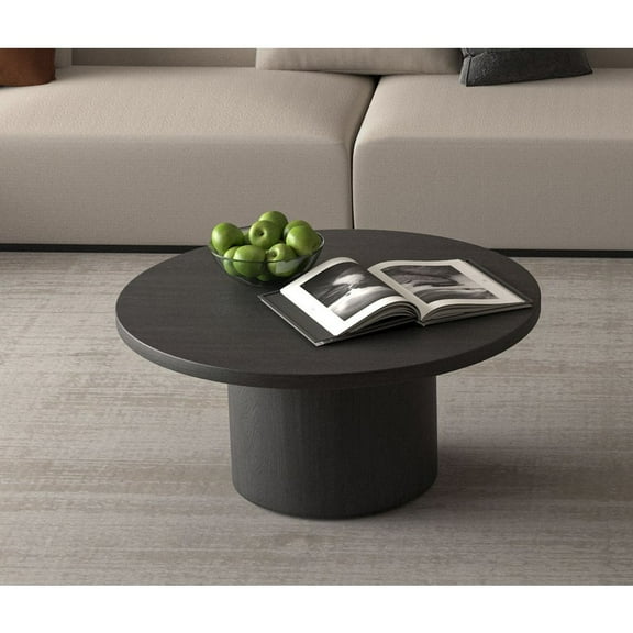 Creative Images International Black Willow Wood Veneer Coffee Table