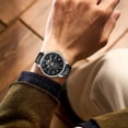 thumbnail image 6 of cpengpj Men's Fashion Quartz Watch with Openwork Alloy Case and Leather Strap for Business Casual, 6 of 9
