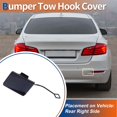 thumbnail image 2 of Unique Bargains Rear Right Car Bumper Tow Hook Cover Tow Cover Jewelry Blue for BMW 5 Series F10 Sedan No.51127332777, 2 of 6