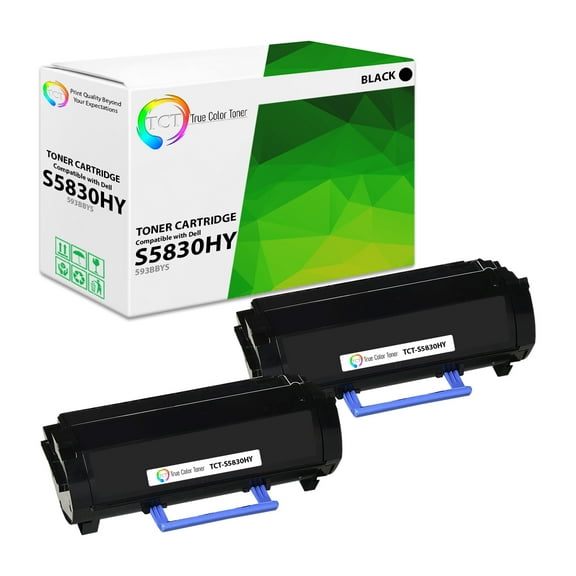 TCT S5830HY Toner Cartridge 2 Pack - Compatible With Dell 593-BBYS Black High Yield